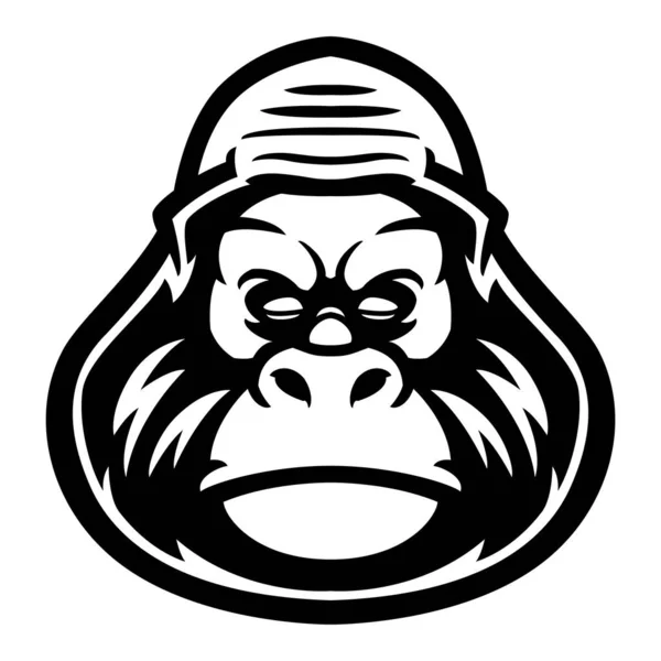Vektor Designu Loga Gorilla Moderním Konceptem Ilustrace Pro Tisk Odznaku — Stockový vektor