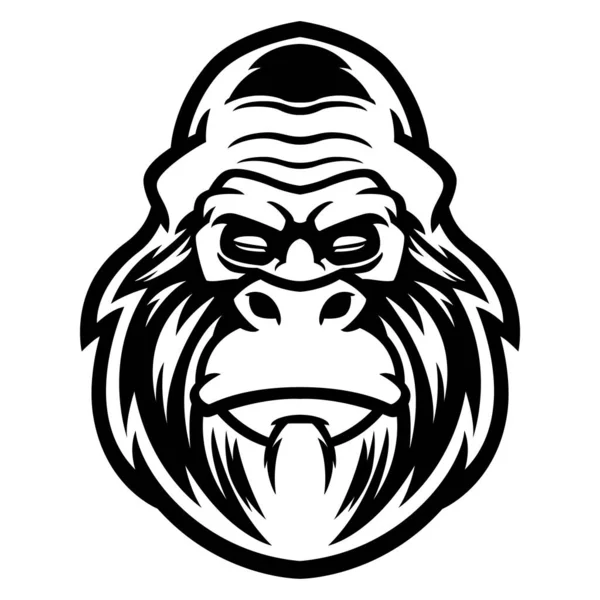Векторна Футболка Дизайн Одягу Друк Плакат Стилізованим Обличчям Мавпи Шимпанзе — стоковий вектор