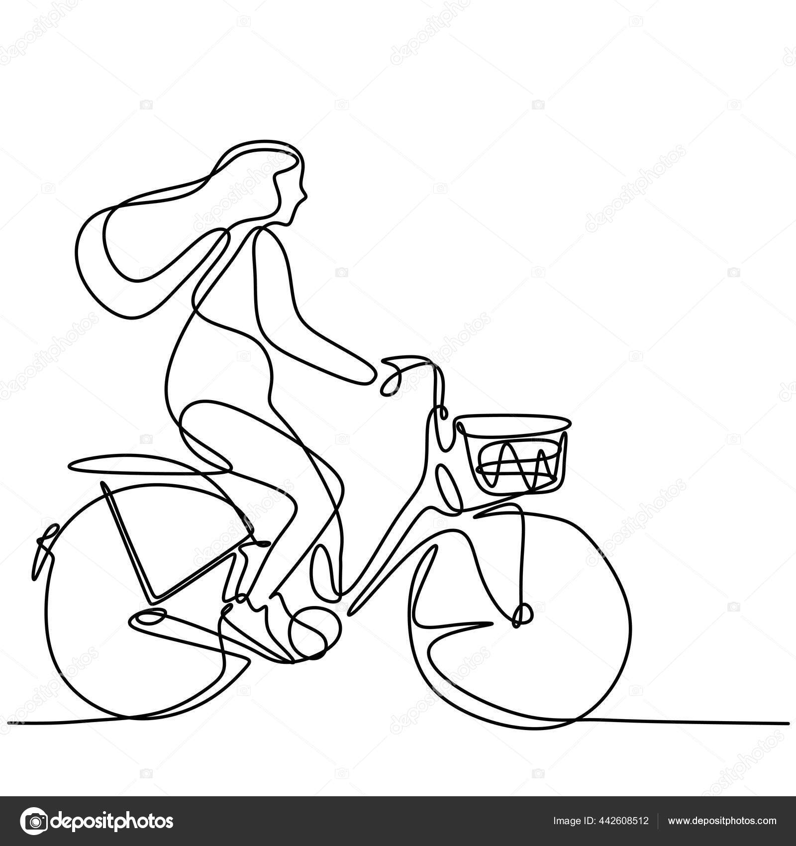 Pessoa Com Ciclo De Motor Desenho Contínuo De Linhas Com Estilo De Design  De Minimalismo De Cor PNG , Ativo, Fundo, Bicicleta Imagem PNG e Vetor Para  Download Gratuito