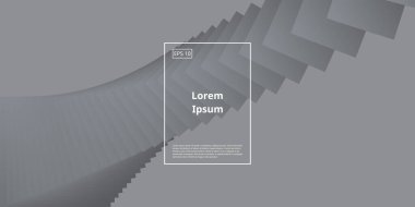 Kare geometrik elementle son moda gri arkaplan