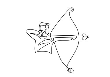 Genç ve profesyonel okçunun durmaksızın durduğu ve hedefi vurmaya odaklandığı çizgiler. Fiyonklu sağlıklı bir tazeleme. Okçuluk spor teması beyaz arkaplanda izole edildi