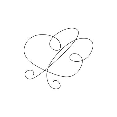 Butterfly one continuous line drawing element isolated on white background. Continuous one line drawing Flying butterfly. picture of a of minimalist butterfly animals.