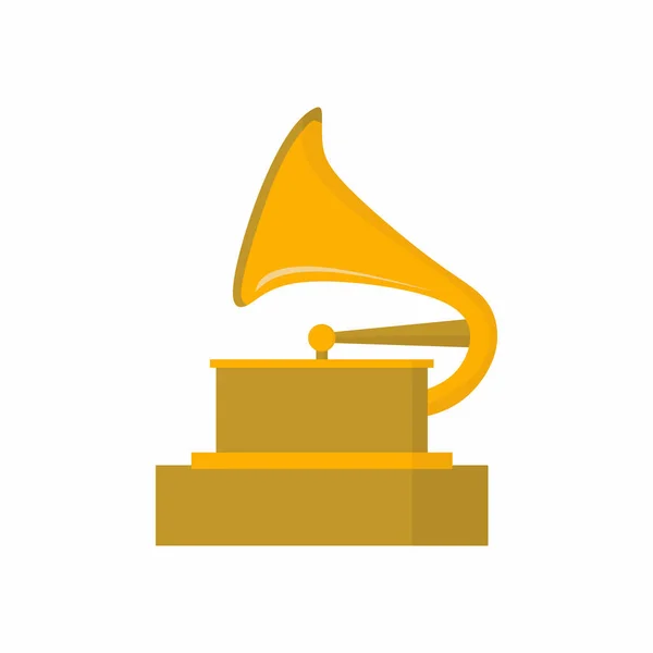 Grammy Troféu Copo Ícone Plana Isolado Fundo Branco Prêmio Apresentado —  Vetores de Stock