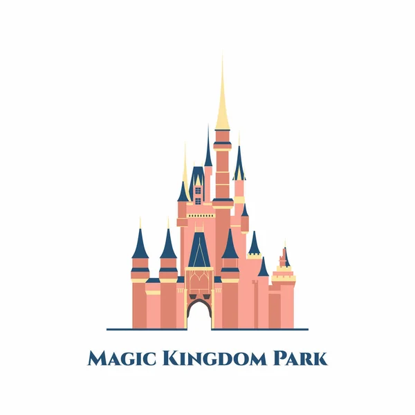 Taman Kerajaan Sihir Taman Ini Adalah Taman Bermain Walt Disney Grafik Vektor
