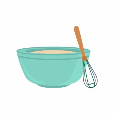 Yumurta çırpıcı ve bowling ikonu. Beyaz arkaplanda izole edilmiş şekerleme araçları. Pastane ürünleri için şirin tabela ya da logo. Vektör hamur işi çırpma ve çizim. Çizgi film biçimi