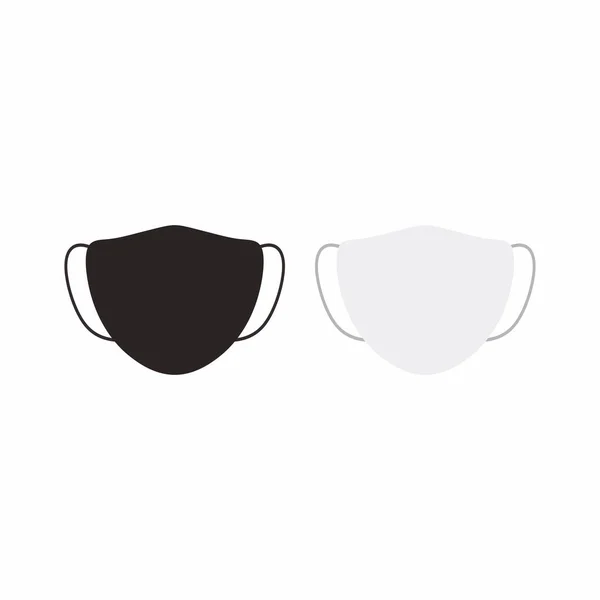 Masque Vecteur Noir Blanc Isolé Sur Fond Blanc Graduation Concept — Image vectorielle