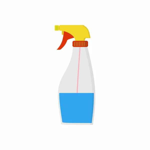 Очищення Розпилювача Пляшки Значок Плоский Вектор Пляшка Антисептичного Спрею Обприскування — стоковий вектор