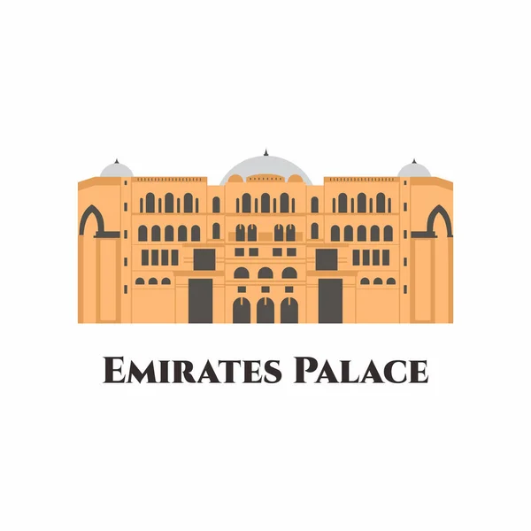 Emirates Palace Abu Dhabi Emirati Arabi Uniti Destinazione Perfetta Che — Vettoriale Stock