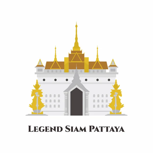 Siam Pattaya Thailand 제시하는 문화다 Tailands First Largest Thai Cultural — 스톡 벡터
