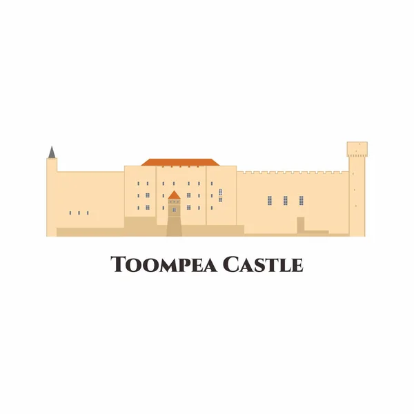 Castelo Toompea Castelo Colina Toompea Parte Central Tallinn Capital Estônia —  Vetores de Stock