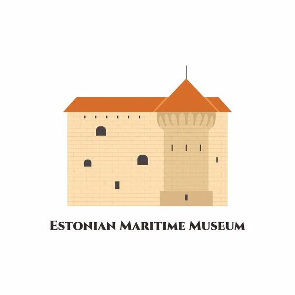 Das Estnische Meeresmuseum Turm Der Dicken Margarete Der Altstadt Von — Stockvektor