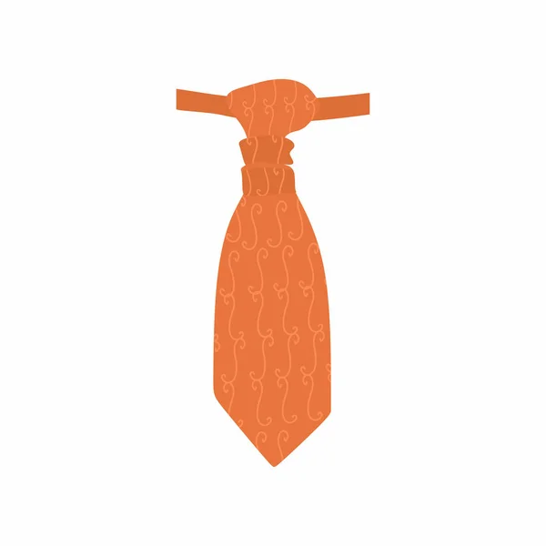 Gli Uomini Legano Icona Voglie Stile Motivo Cravatta Arancione Stile — Vettoriale Stock