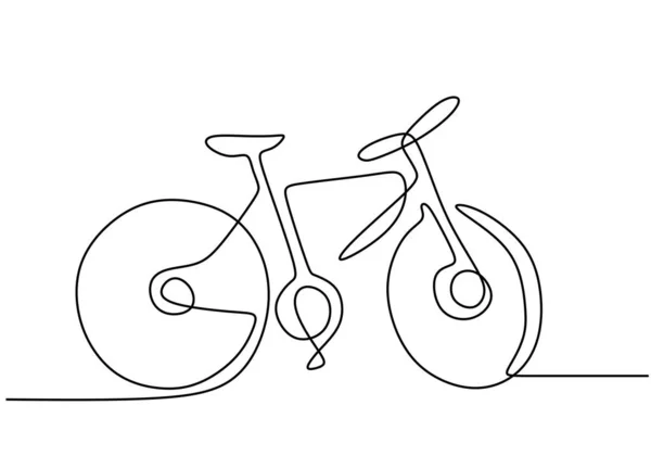 Continuous Single Drawn One Line Bicycle Hand Drawing Business Concept — Stock Vector