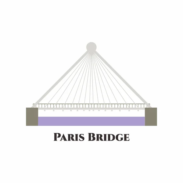 アンドラのパリ橋 近代建築と歴史建築の両方を組み合わせた素敵な橋 アンドラ ヴェラを訪問するときに見るべき主なものの1つ 漫画フラットベクトル構築観光名所 — ストックベクタ