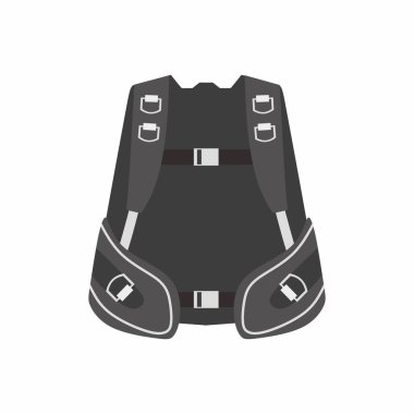 Yüzdürme Dengeleyici Aygıt dalgıcı beyaz arkaplanda izole edilmiş düz element biçimi.