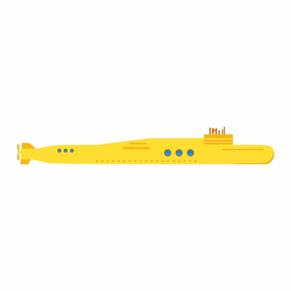 Gelbes Boot Stil Flacher Elemente Isoliert Auf Weißem Hintergrund — Stockvektor