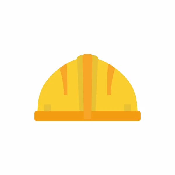 Veiligheid Gele Helm Voor Ingenieur Gele Helm Geïsoleerd Witte Achtergrond — Stockvector