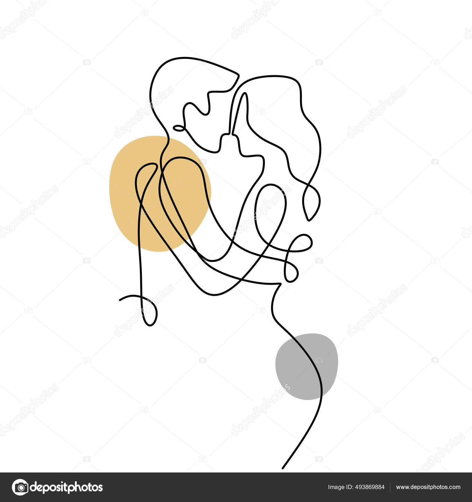 Abstract Couple Line Art Romantic Poster Couple One Line Art Body Couple  One Line Drawing Love Line Art Print Hugs Line Art Minimalist 