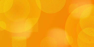 Dinamik çember soyut, sarı modern renk tasarımlı gradyan geometrik arkaplan.