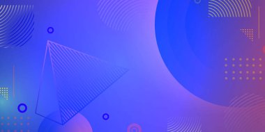 Soyut gradyan şekilli mavi arkaplan. Geometrik teknoloji dijital ve minimal iş sunumu ve tanıtımı için iyidir.