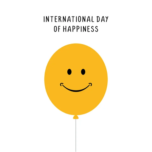 International Day Happiness Smile Day Banner Good Mood Fun Concept — Stock Vector