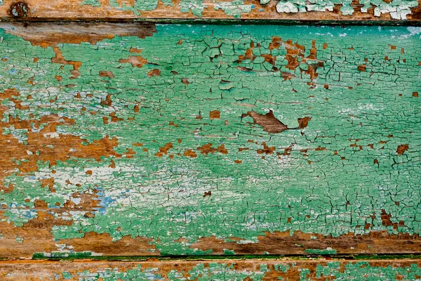 Vecchia Tavola Verde Con Crepe — Foto Stock