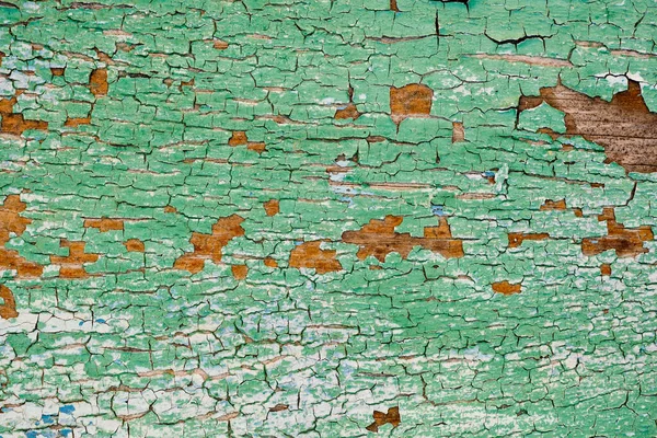 Antiguo Tablero Verde Con Grietas Enfoque Selectivo — Foto de Stock