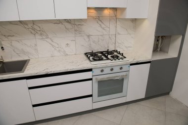 Modern mutfak tasarımı. Evin içi..