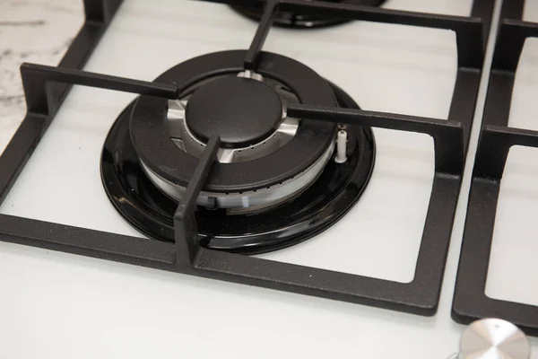 Detail Gas Stove Kitchen — Stock Photo, Image