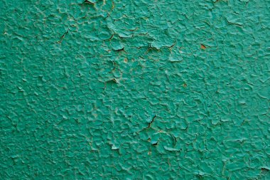Metal tahtada eski yeşil boya. Arkaplan için doku. Kapat..