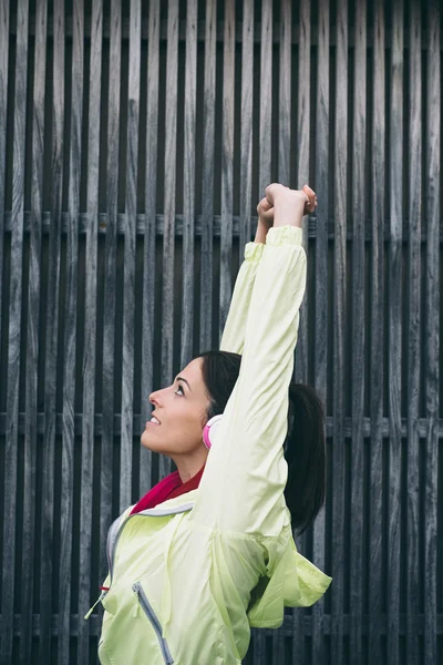 Fitness arm stretching exercise — Stock Photo, Image