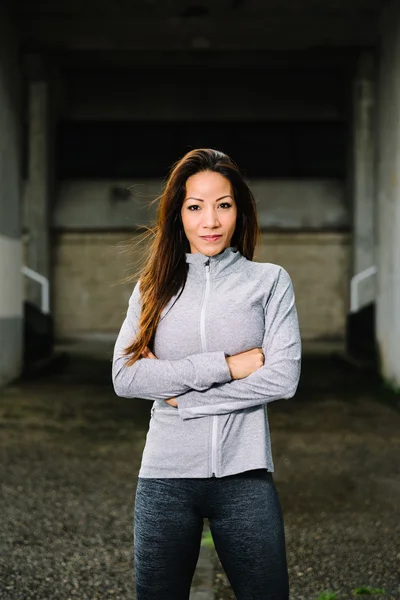 Fitness latin female athlete portrait — Stock Photo, Image