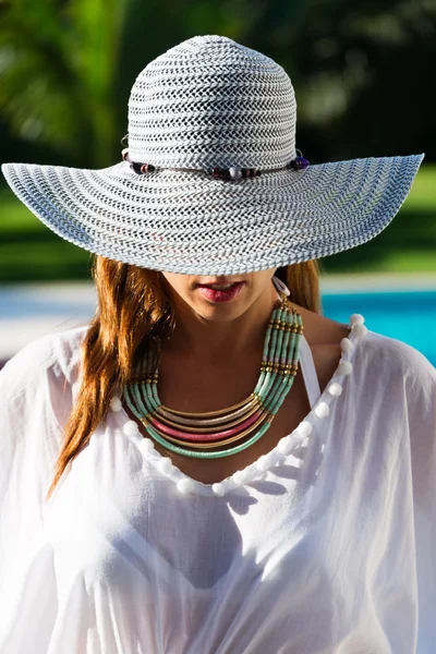 Summer fashion sun hat — Stock Photo, Image