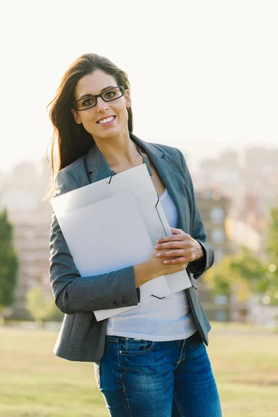 Successful city business woman portrait — Stock Photo, Image