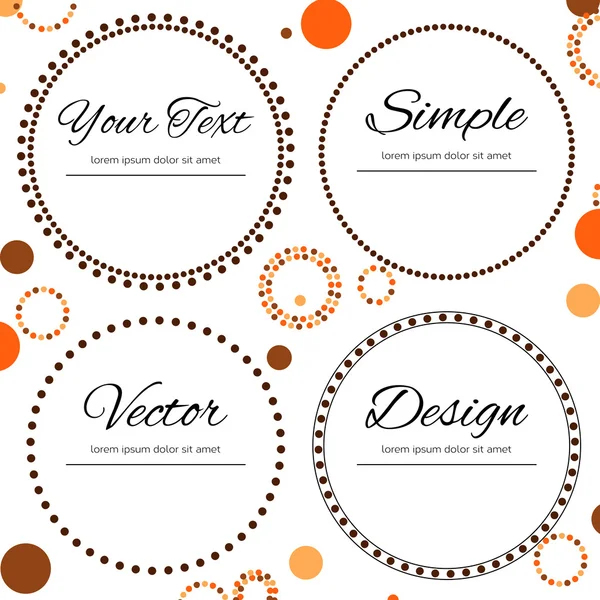 Gepunktetes Design in Herbstfarben für Ihren Text — Stockvektor