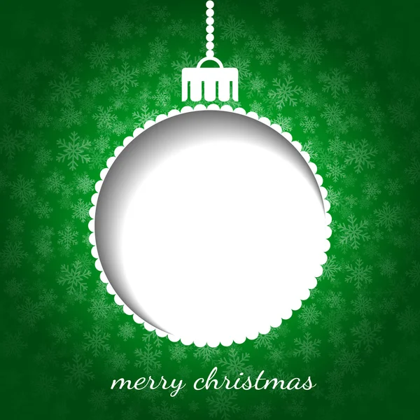 Christmas graphic in green color — Stock Vector