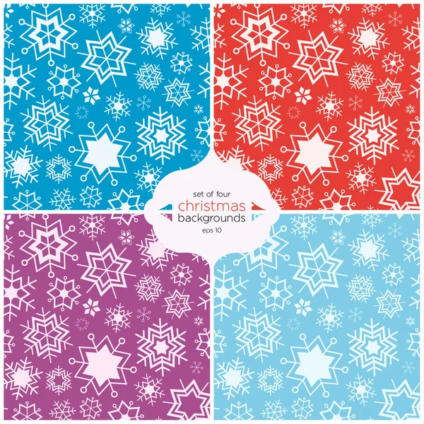 Kış arka planda dört renk. Sorunsuz vektör desen.