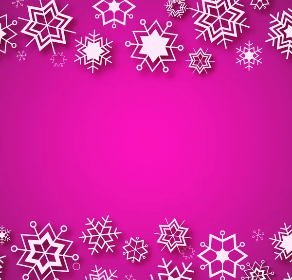 Design d'hiver violet avec place pour le texte de voeux de Noël — Photo