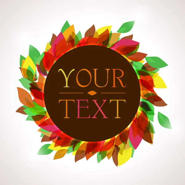 Colorful autumnal background for your text — Stock Vector