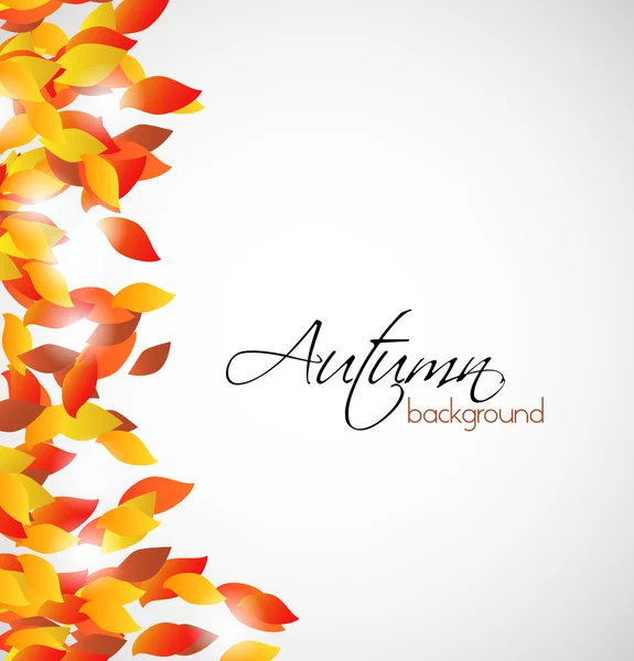 Beautiful autumn background with place for text — Stock Vector