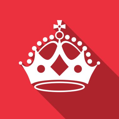 Vektör taç kırmızı zemin üzerine