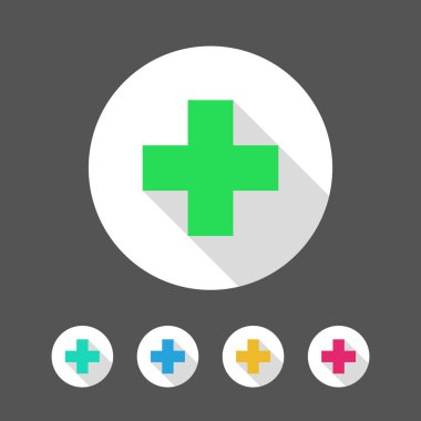 Simgeler gri arka plan üzerinde çapraz