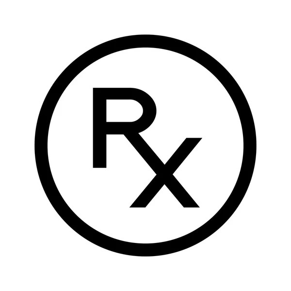 Icono simple Rx, símbolo de la prescripción — Vector de stock