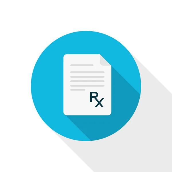 Icona della farmacia vettoriale - carta da prescrizione — Vettoriale Stock