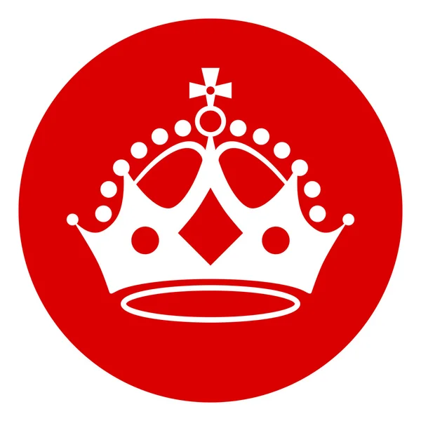 Krona på röd bakgrund. Hålla lugn krona. Vektor illustration. — Stock vektor