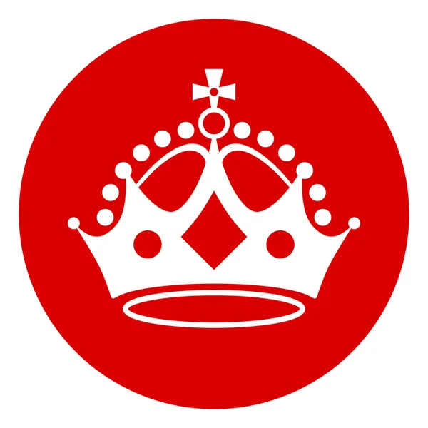 Crown on red background. Keep calm crown. Vector illustration. — Stock Vector