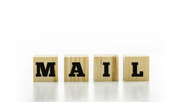 Letter Tiles Spelling the Word Mail — Stock Photo, Image