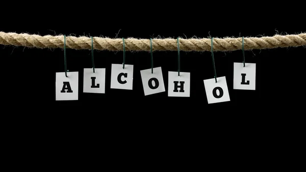 Siyah harflerle kelime alkol şekillendirme Tags — Stok fotoğraf