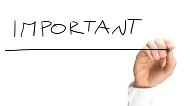 El yazısıyla yazılan mesaj - önemli