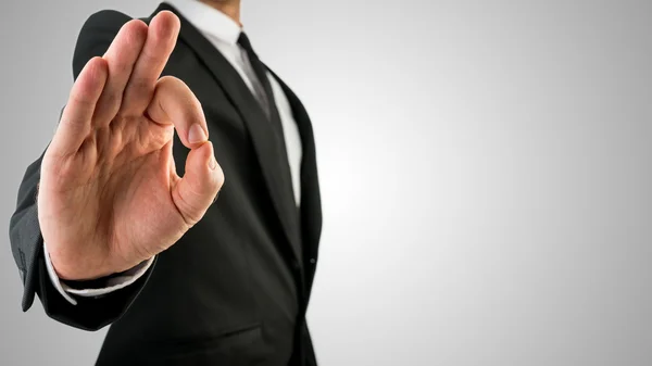 Businessman Showing Okay Hand Gesture — Stock Photo, Image